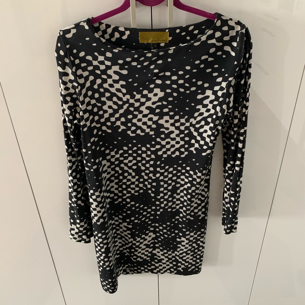 Black and white Nicole Miller dress